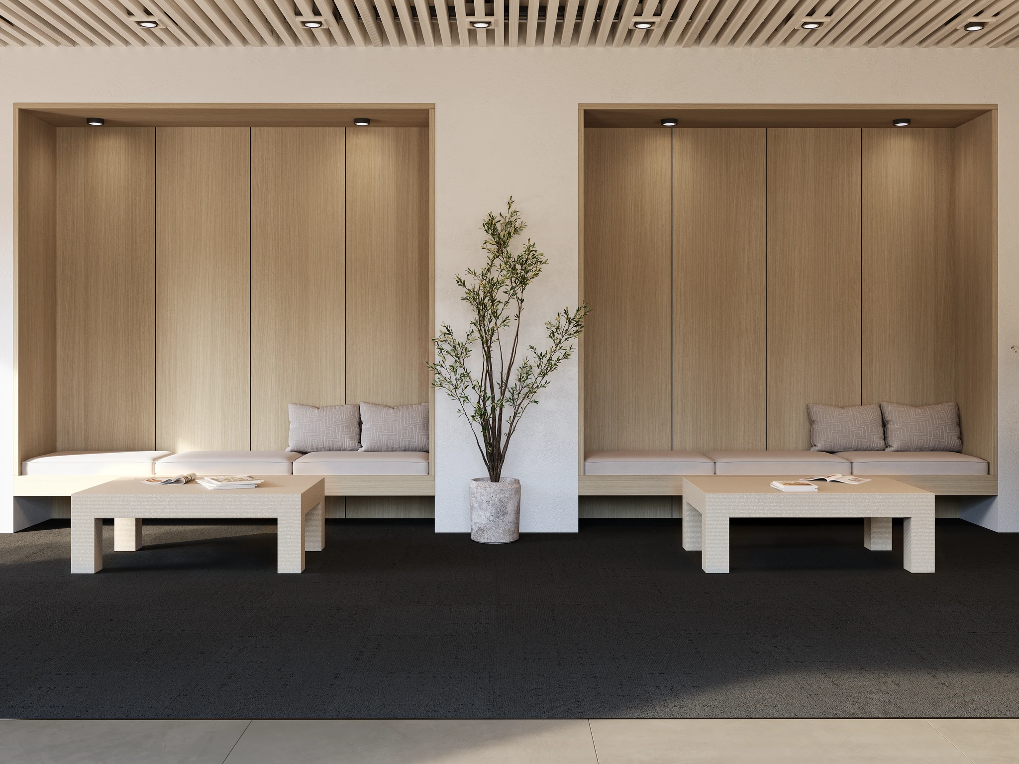 Aurora Oak Woodgrain Laminate Cabinets visualization by Pionite a Panolam Brand